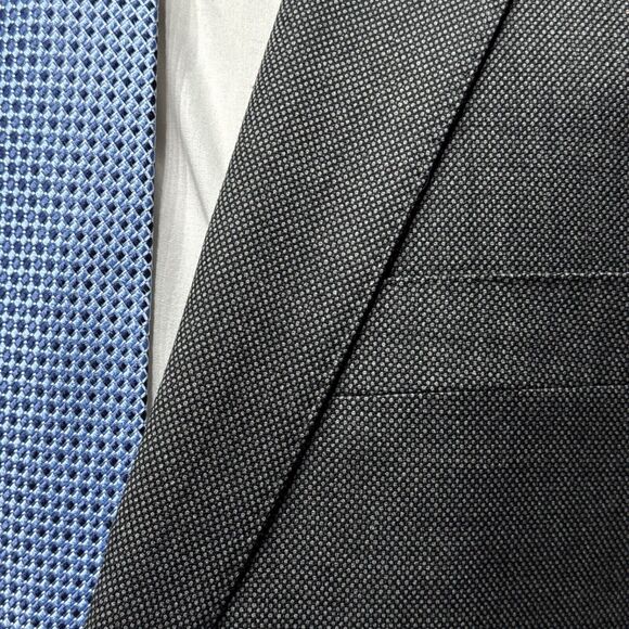 Brooks Brothers Explorer Black Gray Blazer Wool Spandex Regent Fit Men Size 40R - Picture 1 of 13